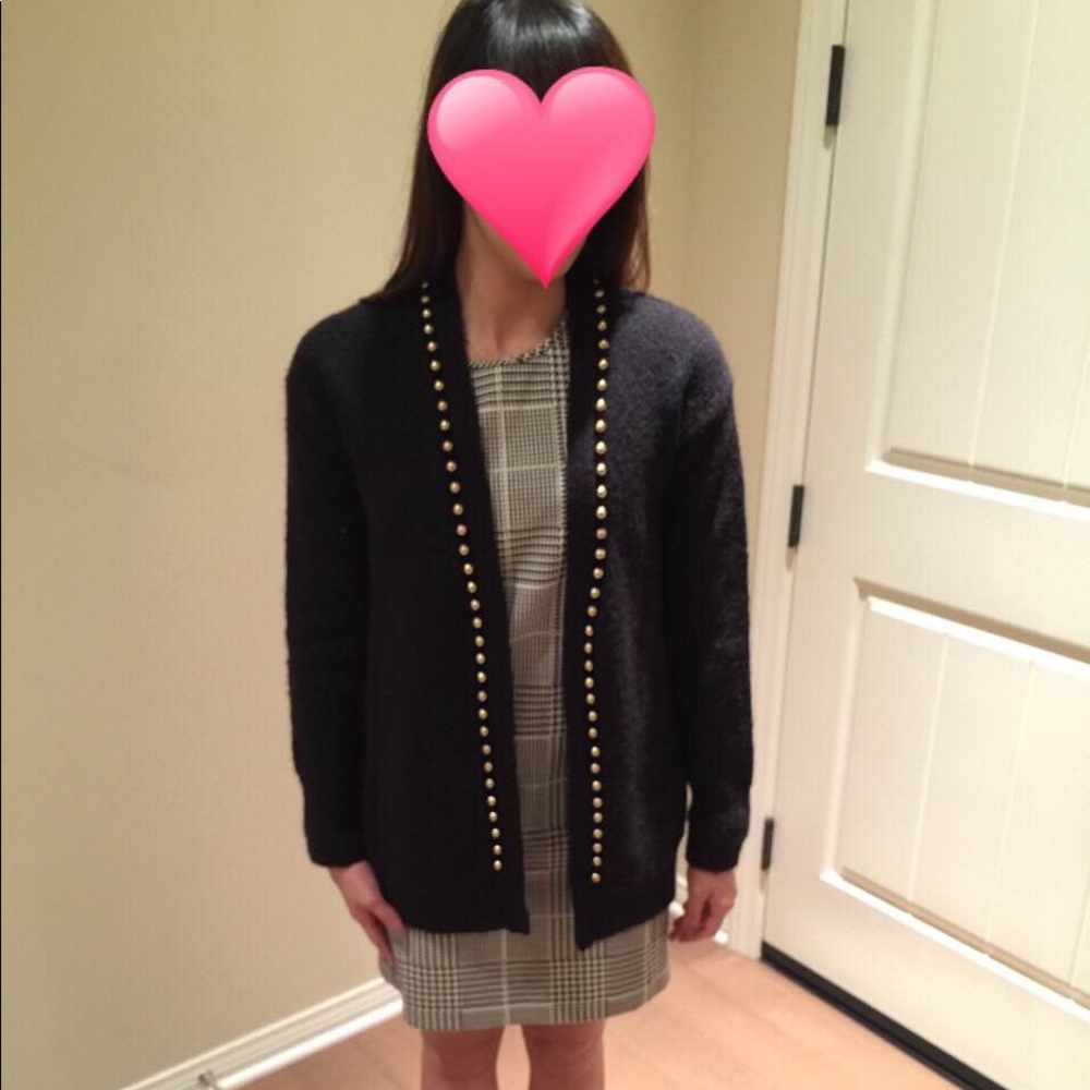 Juicy Couture black wool stud cardigan